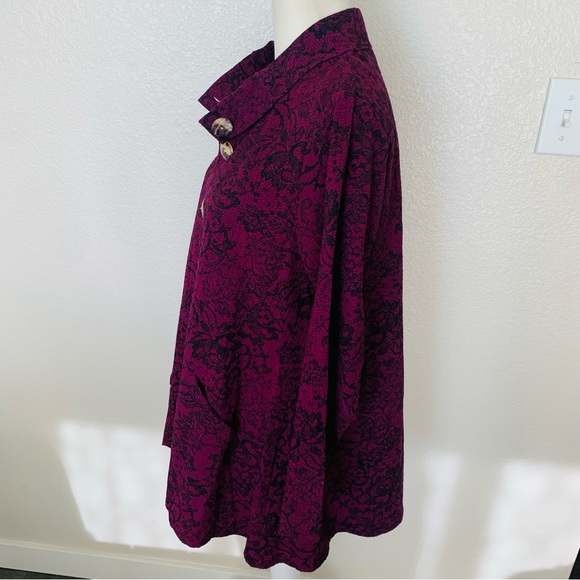 Habitat purple and black floral button up size xs - Picture 9 of 11